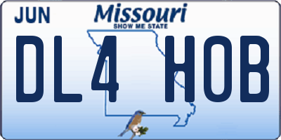 MO license plate DL4H0B