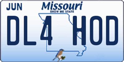 MO license plate DL4H0D