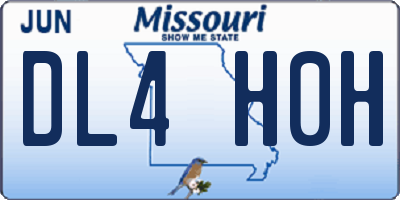 MO license plate DL4H0H