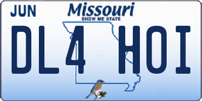 MO license plate DL4H0I
