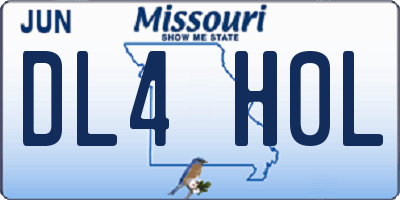 MO license plate DL4H0L