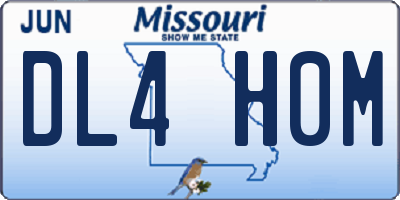 MO license plate DL4H0M