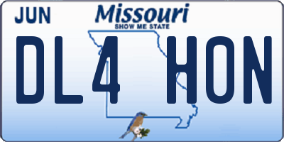 MO license plate DL4H0N