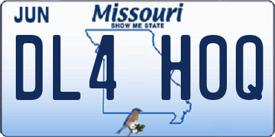 MO license plate DL4H0Q