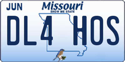 MO license plate DL4H0S