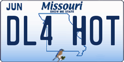 MO license plate DL4H0T