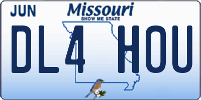 MO license plate DL4H0U