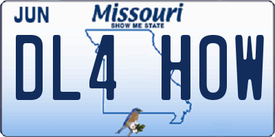 MO license plate DL4H0W