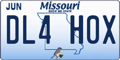 MO license plate DL4H0X