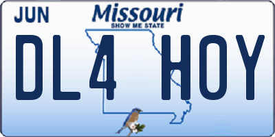 MO license plate DL4H0Y