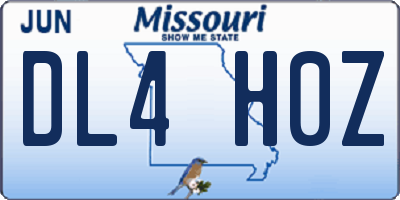 MO license plate DL4H0Z