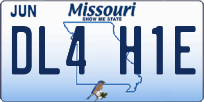 MO license plate DL4H1E