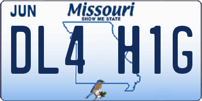 MO license plate DL4H1G
