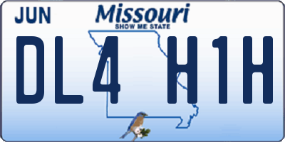 MO license plate DL4H1H