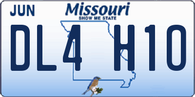 MO license plate DL4H1O