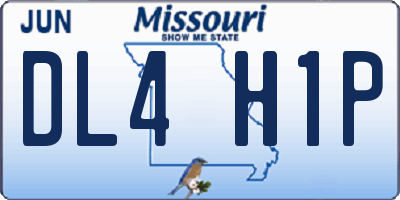 MO license plate DL4H1P