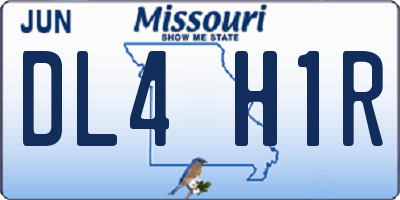 MO license plate DL4H1R