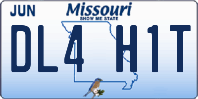 MO license plate DL4H1T