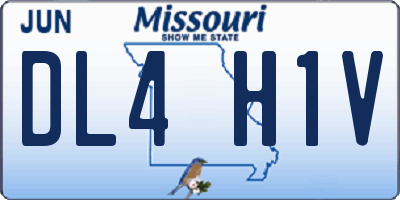MO license plate DL4H1V