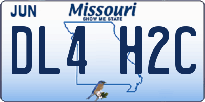 MO license plate DL4H2C