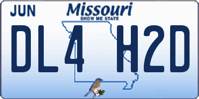 MO license plate DL4H2D