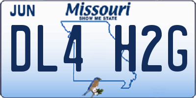 MO license plate DL4H2G