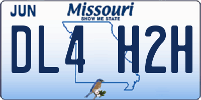 MO license plate DL4H2H