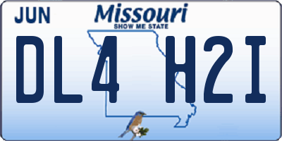 MO license plate DL4H2I