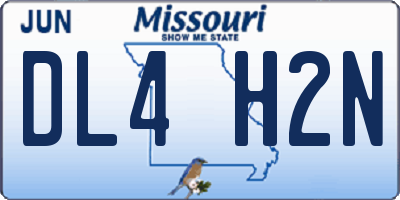 MO license plate DL4H2N