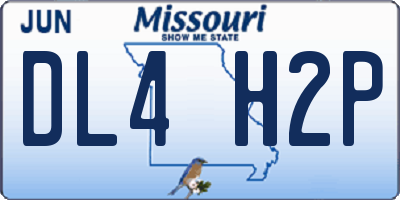 MO license plate DL4H2P