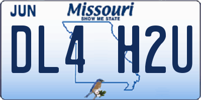 MO license plate DL4H2U