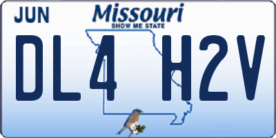 MO license plate DL4H2V