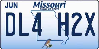 MO license plate DL4H2X