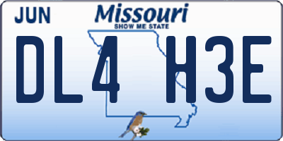 MO license plate DL4H3E