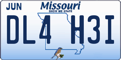 MO license plate DL4H3I
