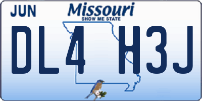 MO license plate DL4H3J