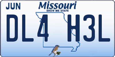 MO license plate DL4H3L