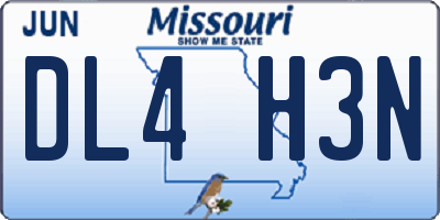 MO license plate DL4H3N