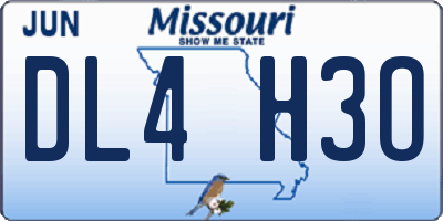 MO license plate DL4H3O