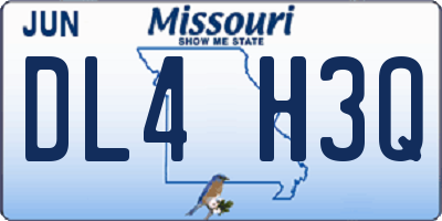 MO license plate DL4H3Q