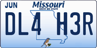 MO license plate DL4H3R
