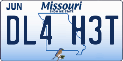 MO license plate DL4H3T