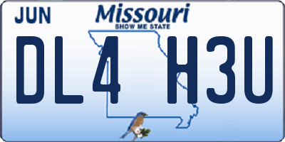 MO license plate DL4H3U