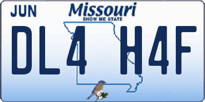 MO license plate DL4H4F