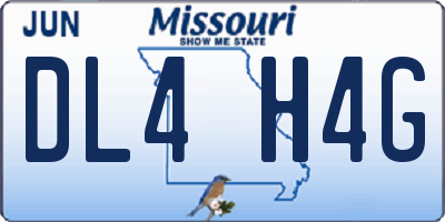 MO license plate DL4H4G