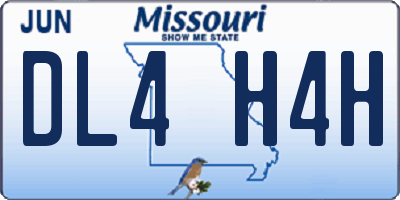 MO license plate DL4H4H