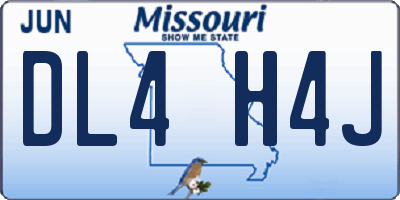 MO license plate DL4H4J