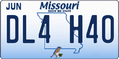 MO license plate DL4H4O