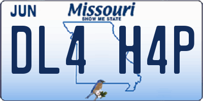 MO license plate DL4H4P