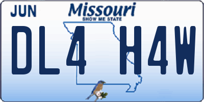 MO license plate DL4H4W